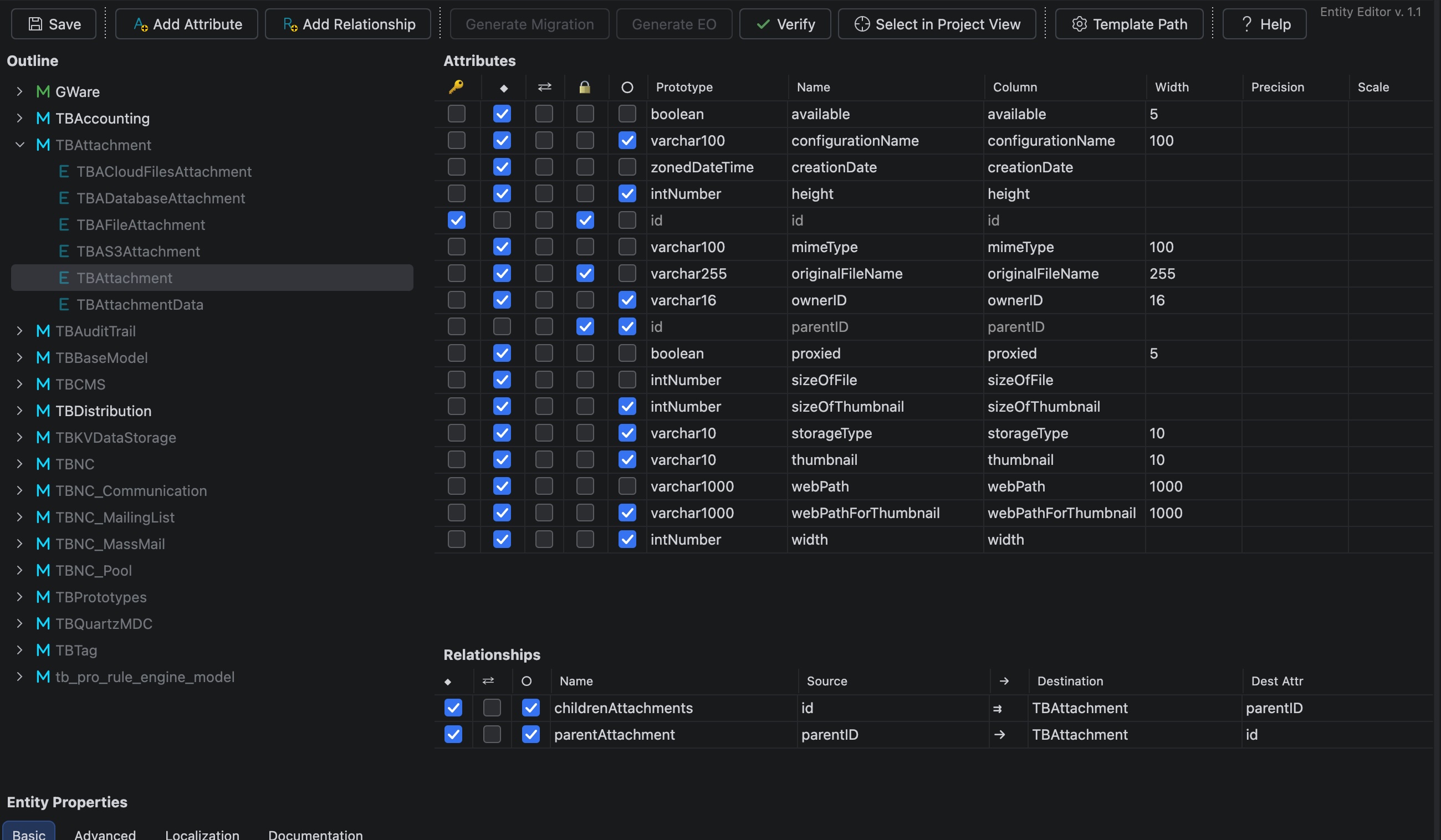 TreasureBoat EOModel Editor in IntelliJ